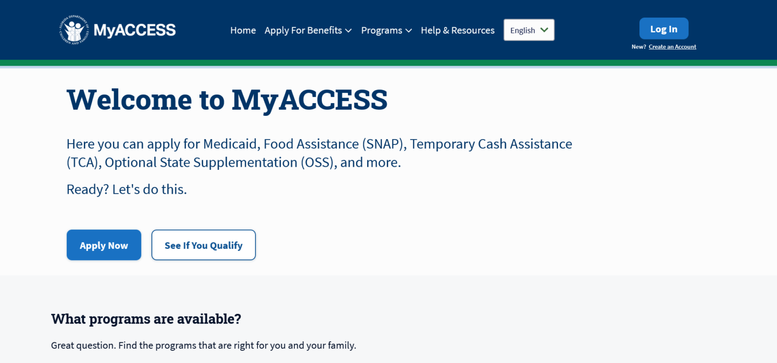 MyAccess Florida Application How To Apply For